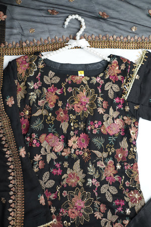 Sajh Dajh Pre Order - Husan e Jahan - Luxury Chiffon Suit with Chiffon Dupatta - Ready to Wear