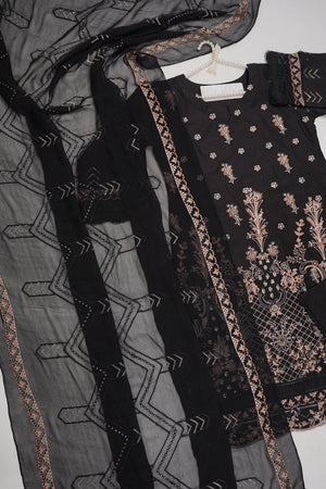 Sajh Dajh Premium Budget Wear - D3 Embroidered Lawn Outfit with Lawn Dupatta - Ready to Wear