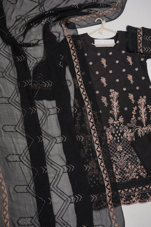 Sajh Dajh Premium Budget Wear - D3 Embroidered Lawn Outfit with Lawn Dupatta - Ready to Wear