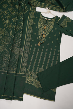 Sajh Dajh Rozi - Exclusive Broshay Khaddar Outfit with Shawl - Ready to Wear - Warm Fabric