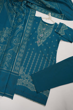 Sajh Dajh Rozi - Exclusive Broshay Khaddar Outfit with Shawl - Ready to Wear - Warm Fabric