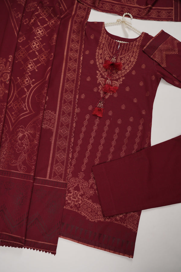 Sajh Dajh Rozi - Exclusive Broshay Khaddar Outfit with Shawl - Ready to Wear - Warm Fabric