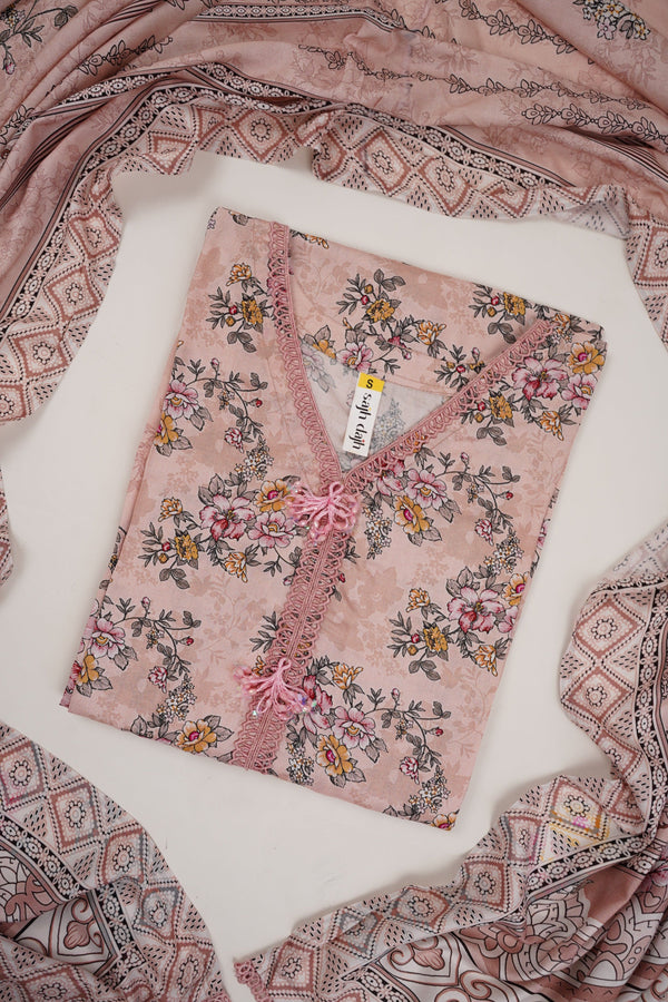 Sajh Dajh Rozi - Linen Printed Suit with Linen Dupatta  - Winter Collection