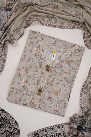 Sajh Dajh Rozi - Linen Printed Suit with Linen Dupatta  - Winter Collection