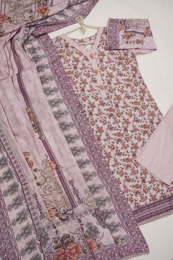 Sajh Dajh Rozi - Linen Printed Suit with Linen Dupatta  - Winter Collection