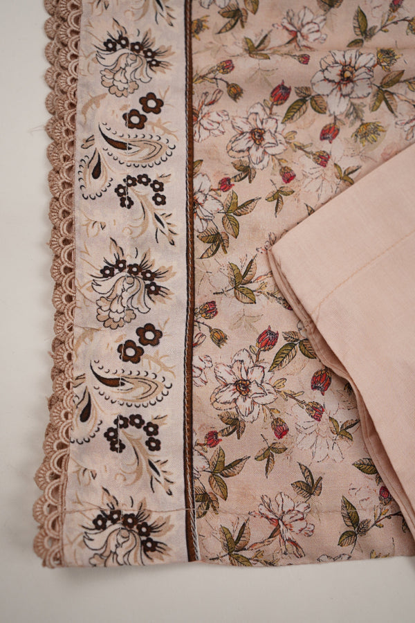 Sajh Dajh Rozi - Linen Printed Suit with Linen Dupatta  - Winter Collection