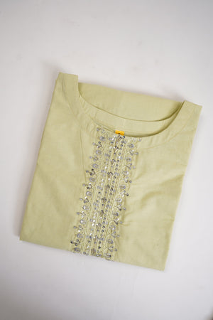 Sajh Dajh Rozi - Premium Embroidered Cotton Lawn Shirt with Plazzo - Ready to Wear