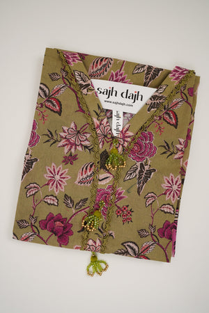 Sajh Dajh Rozi - Premium Quality Linen Digital Printed Shirt