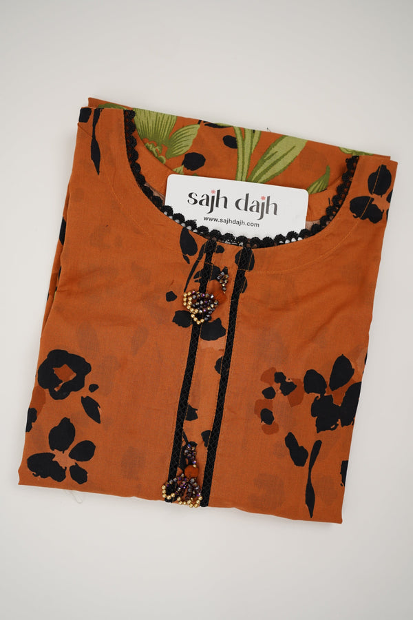 Sajh Dajh Rozi - Premium Quality Linen Digital Printed Shirt