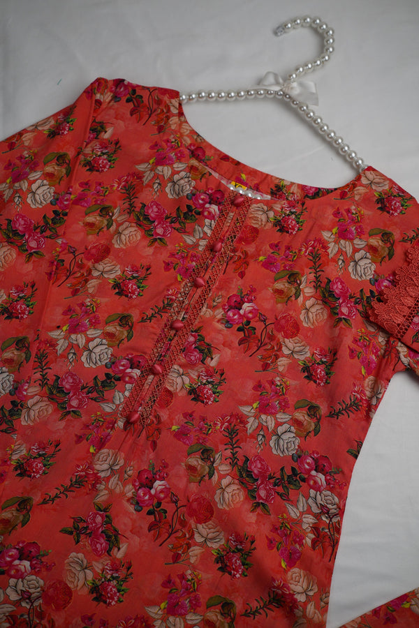 Sajh Dajh Rozi - Premium Viscose Printed Shirt with Trouser - Warm Fabric - Winter Collection