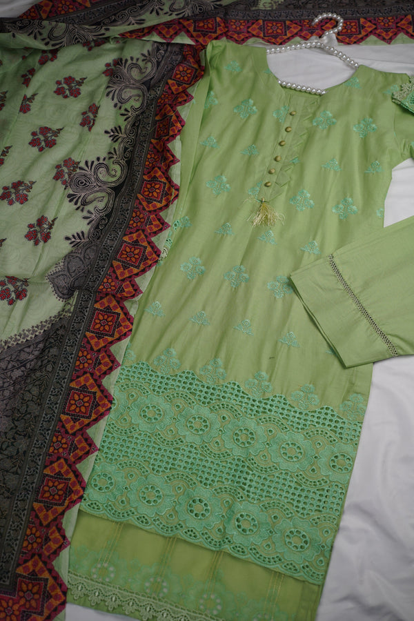 Sajh Dajh Rozi - Ready to Wear - Chikankari Embroidered Lawn with Lawn Dupatta
