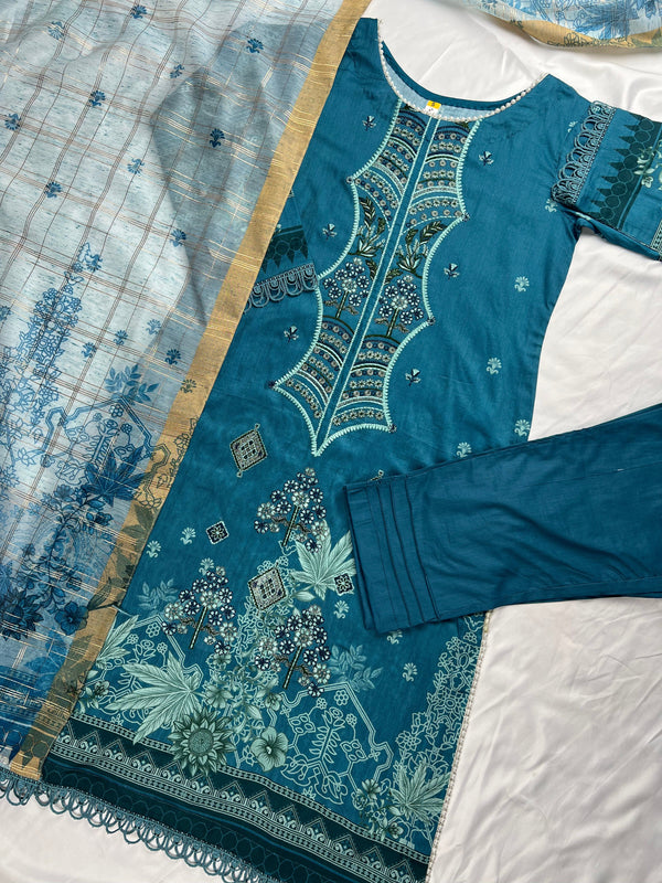 Sajh Dajh Rozi - Ready to Wear - Luxury Lawn with Fancy Dupatta
