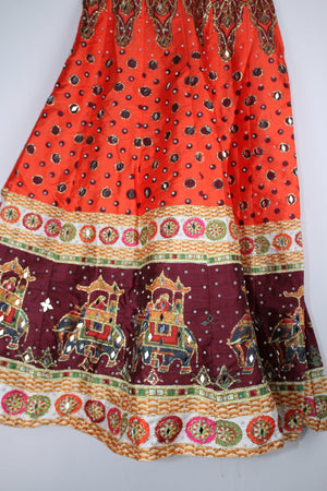 Sajh Dajh Small to Medium (adjustable waist) Mirror Work Lengha