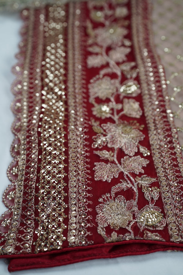Sajh Dajh Tehwar II - The Luxury Eid Wear in Dusky Pink - D4
