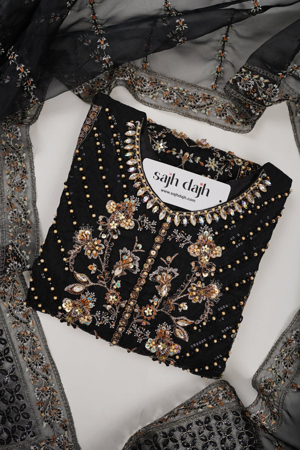 Sajh Dajh Tehwar - Luxury Festive Collection with Gharara - Ready to Wear - V1 - D5