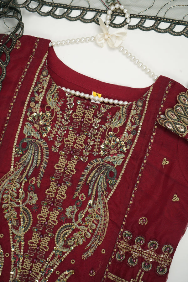 Sajh Dajh Tehwar - V2 - Luxury Festive Collection - Organza - Ready to Wear -  D3