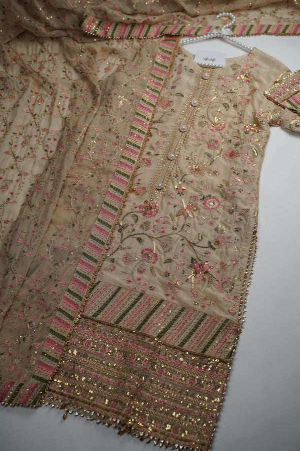 Sajh Dajh Tehwar - V3 - Luxury Festive Collection - Chiffon - Ready to Wear -  D7