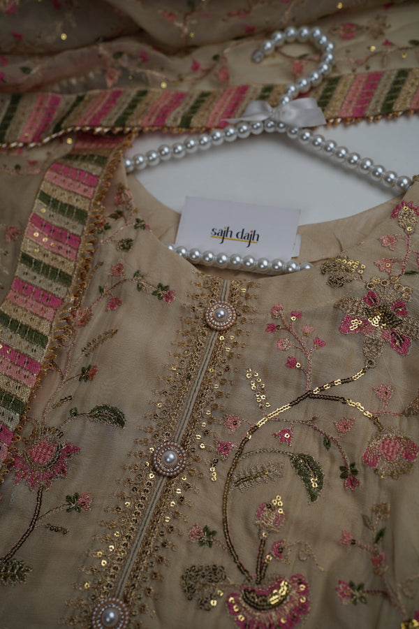 Sajh Dajh Tehwar - V3 - Luxury Festive Collection - Chiffon - Ready to Wear -  D7