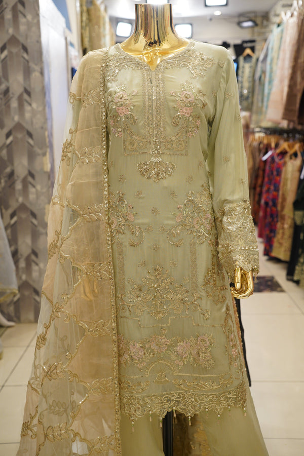 Sajh Dajh Tehwar - V3 - Luxury Festive Collection - Chiffon - Ready to Wear -  D8