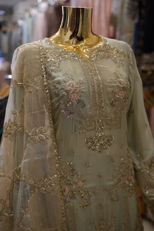 Sajh Dajh Tehwar - V3 - Luxury Festive Collection - Chiffon - Ready to Wear -  D8