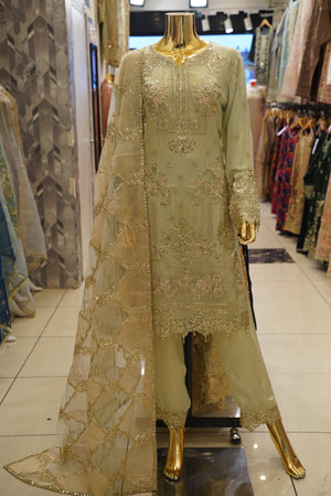 Sajh Dajh Tehwar - V3 - Luxury Festive Collection - Chiffon - Ready to Wear -  D8
