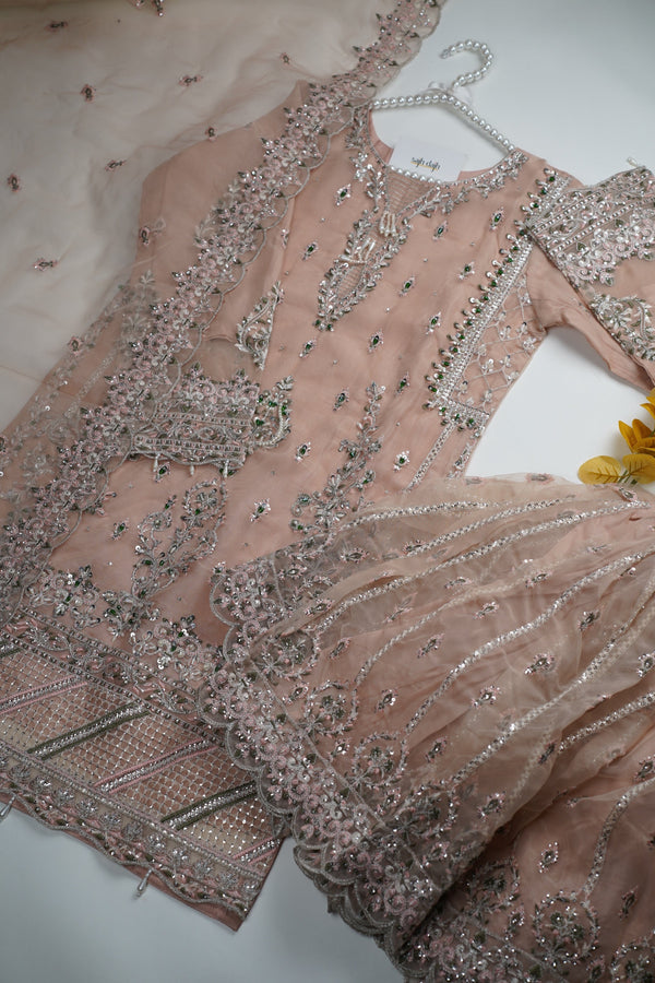 Sajh Dajh Tehwar - V3 - Luxury Festive Collection with Gharara - Organza - Ready to Wear -  D8