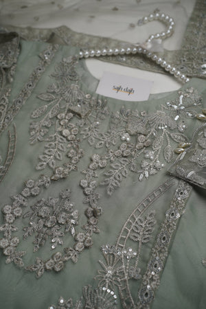 Sajh Dajh Tehwar - V3 - Luxury Festive Collection with Net Dupatta - Organza - Ready to Wear -  D3