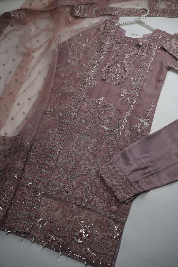 Sajh Dajh Tehwar - V3 - Luxury Festive Collection with Net Dupatta - Organza - Ready to Wear -  D3