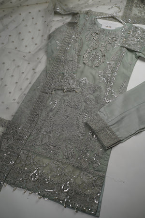 Sajh Dajh Tehwar - V3 - Luxury Festive Collection with Net Dupatta - Organza - Ready to Wear -  D3