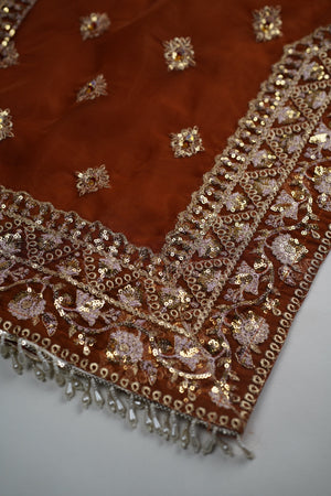 Sajh Dajh Tehwar - V4 - Luxury Festive Collection with Gharara - Organza - Ready to Wear -  D10