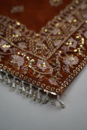 Sajh Dajh Tehwar - V4 - Luxury Festive Collection with Gharara - Organza - Ready to Wear -  D10