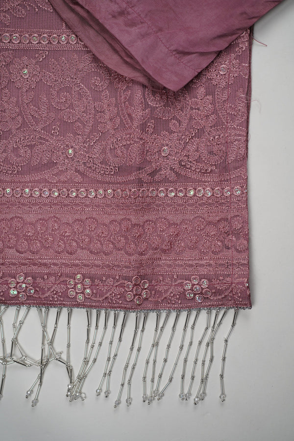 Sajh Dajh Tehwar - V5 - Luxury Khaddi Net Outfit with Dupatta - Ready to Wear - D1