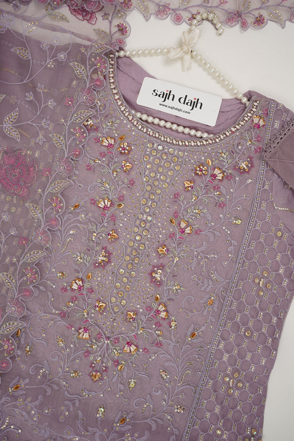 Sajh Dajh Tehwar V8 - Luxury Soft Organza Festive Embroidered Outfits - D1