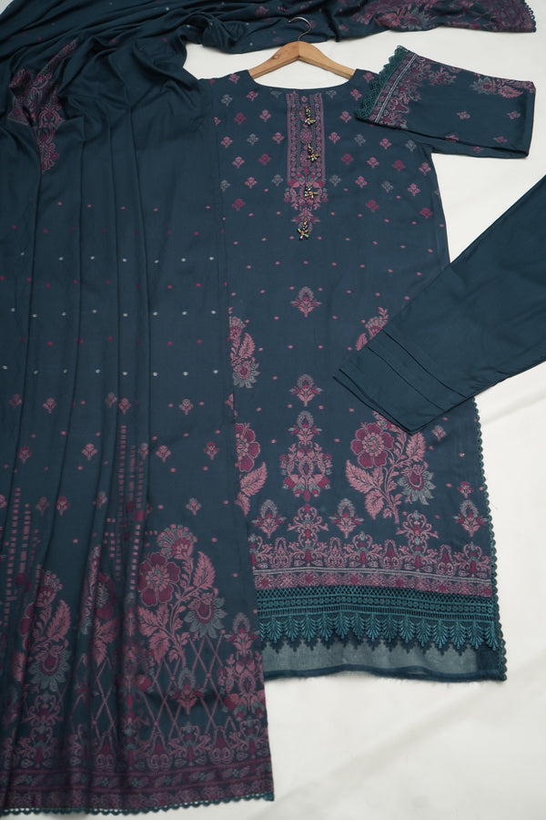 Sajh Dajh Zirwa - Staple Brosha Banarsi Suit with Shawl - Warm Fabric - Winter Collection