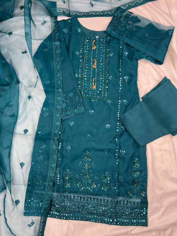 Luxe - Luxury Organza Ready to Wear Suit - Pakistani Designer Suit