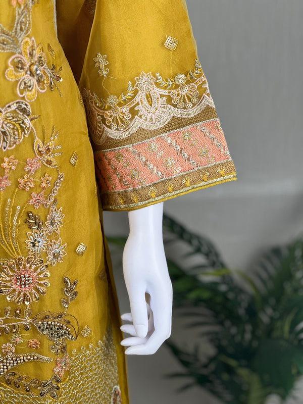 Sajh Dajh Khaas e Eid - The Luxury Eid Wear in Mustard - D6